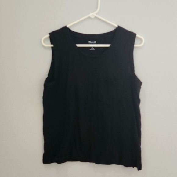 MADEWELL Womans Black Crewneck Muscel Top Size Small - Picture 1 of 7